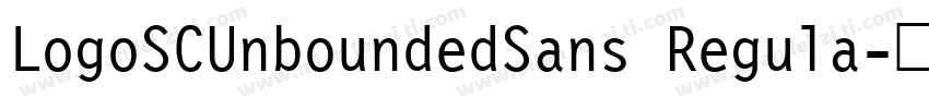 LogoSCUnboundedSans Regula字体转换